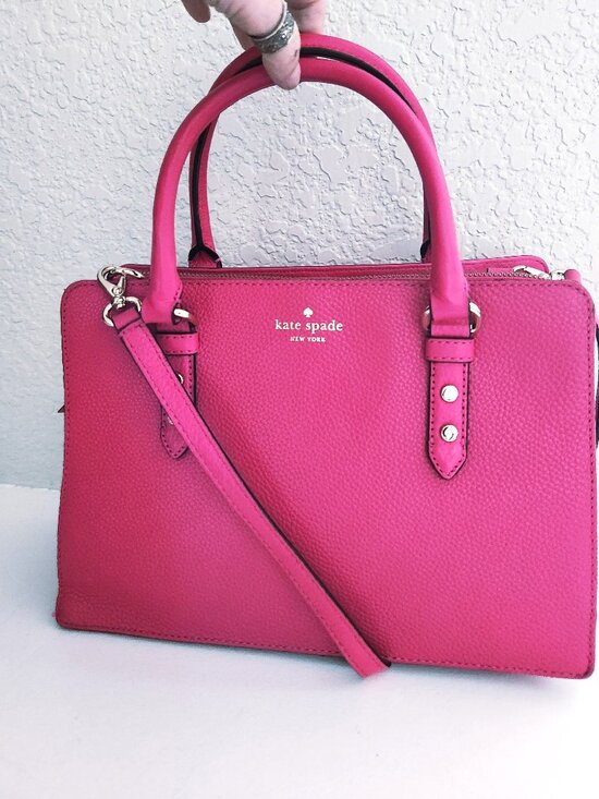 kate spade Handbags - Kate Spade New York Fushia Leather Shoulder Bag Purse